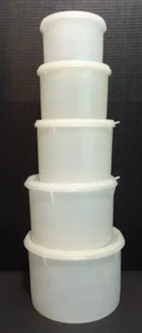 Juego de 5 contenedores de almacenamiento vintage Nesting Tupperware con tapas (10 piezas) - Imagen 1 de 4