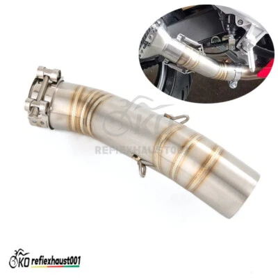 For Honda CBR500R CBR400R CB500F 2016-2024 Mid Link Pipe Exhaust Pipe 51mm Steel — 第 1/4 张图片