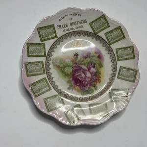 1908 Advertising Calendar Plate Floral Diller Brothers - Picture 1 of 6