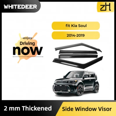Fits for KIA Soul 2014-2019 Side Window Vent Visor Sun Rain Deflector Guard - Image 1 of 4