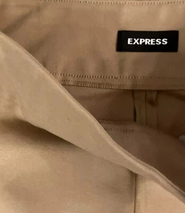 Neu ohne Etikett ~ Express ~ dünner Knöchel ~ hoher Bund ~ beige Überziehhose ~ breiter Band ~ künstliche Taschen ~ M - Bild 1 von 12