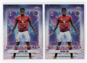 2024-25 Topps Chrome UCC Wonderkids Chido Obi RC Lot x2 - Picture 1 of 1