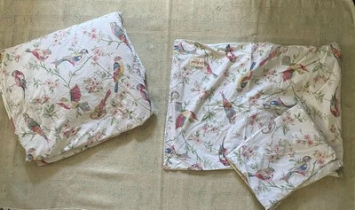CATH KIDSTON British Birds Pastel Queen Duvet Cover  & 2 Pillowcases *READ - Image 1 of 4