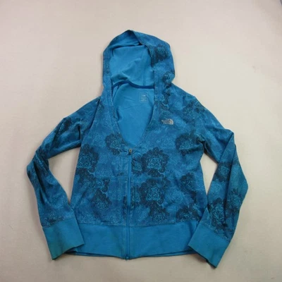 Chaqueta North Face para mujer manga media larga ligera azul bolsillos con capucha Foto 1 de 4