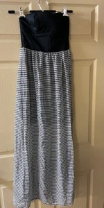 NEW Womens Juniors XHILARATION White & Black Strapless Sheer Skirt Dress Small - Picture 1 of 9