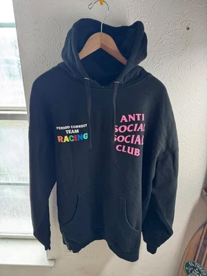 Anti Social Social Club x Period Correct Team Racing Hoodie Black XL - Image 1 of 4
