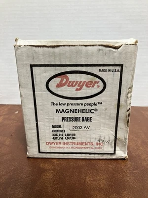 Dwyer Magnehelic 2002 AV Differential Pressure Gage 0-2" WC & Air Velocity Scale - Image 1 of 2