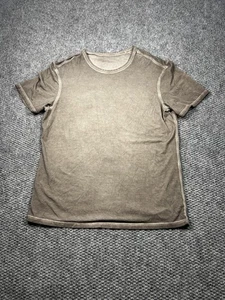 Lululemon Shirt Mens Large Brown Washed Crewneck Short Sleeve Athletic Gym Tee - Picture 1 of 7