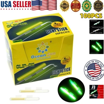 100 piezas palos brillantes con punta de caña de pescar de varios tamaños para aventuras flotadores nocturnos brillantes  Foto 1 de 4