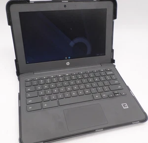 HP Chrome Book 11A - 2GB Flash, 4GB RAM, AMD A4-9120C, 100% Battery - Picture 1 of 7