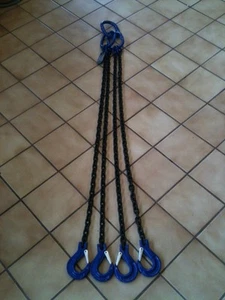 Quad-Leg Lifting Chain Sling, 9/32" x 10FT QOS, Grade 100 - Picture 1 of 1
