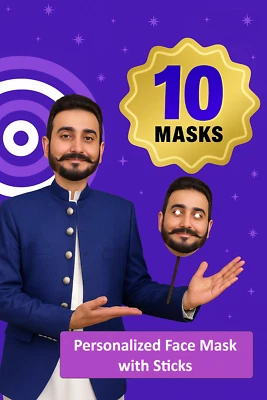 Máscara facial fotográfica personalizada con palo de paja, para máscara de disfraz de fiesta de gallina Foto 1 de 4