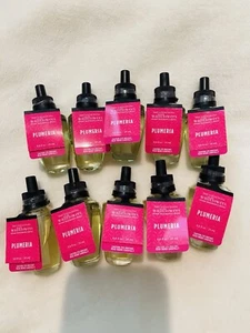 10 New Bath & Body Works Wallflowers Plumeria diffuser Refill Bulbs - Picture 1 of 2