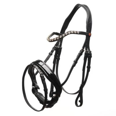 Horsecode Trense black Magic vollblut VB cob lack Strass Rivoli schwarzew Trense - Bild 1 von 4