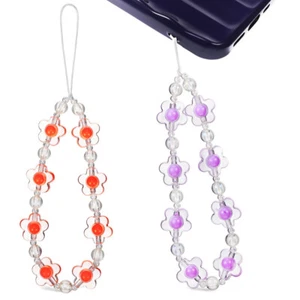 2 Pcs Phone Wrist Lanyards Flower Phone Case Chains Phone Charm Accessories - Zdjęcie 1 z 11