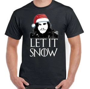 Weihnachten Let It Snow T-Shirt Herren lustig Game Of Thrones inspiriert Jon GOT TV - Bild 1 von 2