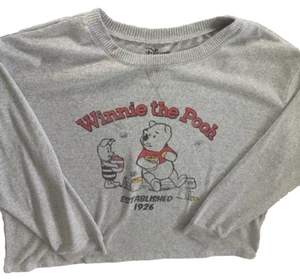 Disney Winnie The Pooh Women's Sleepwear Sweater Size Large Batik Gray - Picture 1 of 13