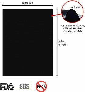 10x Alfombrilla antiadherente para parrilla de barbacoa forros para horno hoja de teflón cocina hornear almohadilla reutilizable - Imagen 1 de 10