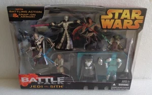NEW MIB 2005 STAR WARS BATTLE PACK JEDI VS SITH ACTION FIGURE SET - Picture 1 of 2
