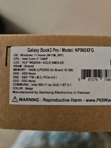 Samsung Galaxy Book3 Pro 16" (1TB SSD, Intel Core i7 13th Gen., 5.00 GHz, 16GB)