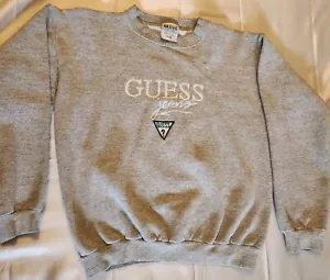 VINTAGE Guess Jeans USA Sweater Adult M Crewneck ASAP Hip Hop Rap Grandpacore - Picture 1 of 6