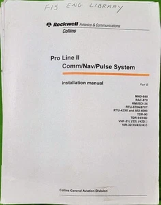 Part B COLLINS Pro Line II Comm Nav Pulse System Install Manual AVIONICS 1997 - Photo 1/12