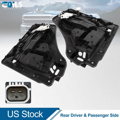 Pair Rear Window Regulator For Jeep Liberty w/ Motor 2008 2009 2010 2011 2012 - Изображение 1 из 4