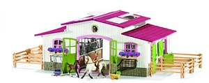 Schleich Horse Club 42344 - Reiterhof Pferdehof Stall Mit Reiterin Und 2 Pferden - Bild 1 von 8