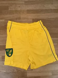 NORWICH CITY HOME SHORTS 97/99 Season Made by PONY - age 9/10? - 90’s VINTAGE! - Picture 1 of 13