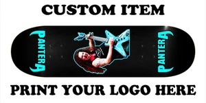 8.5x32.5 Black Skateboard Guitar Dimebag Premium Maple Wood High Quality Deck - Picture 1 of 3