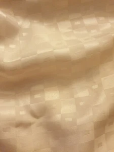 Silky Satin Cream with sheen plain squares alternating Remnant 45"w x 101" - Picture 1 of 2