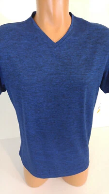 Camiseta Alfani Blue Performance que absorbe la humedad cuello en V para hombre talla pequeña Foto 1 de 4