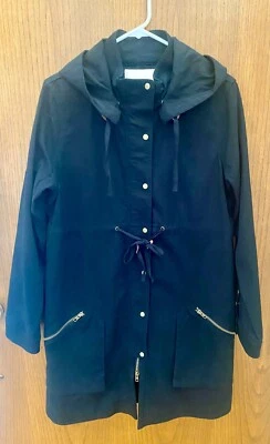 Chaqueta plumero negra Roots Canada con capucha para mujer talla L Foto 1 de 4