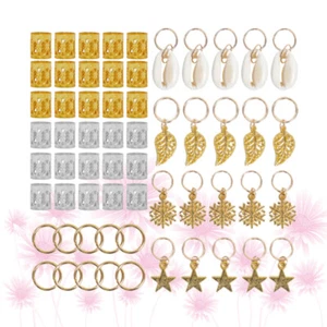 80 Pcs Dreadlock Cuffs Braid Hair Accessories Hair Braiding Beads - Picture 1 of 11