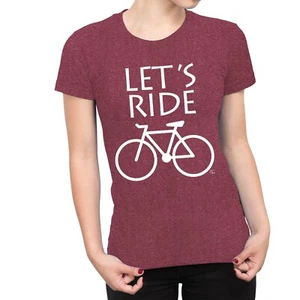 1Tee Damen Let's Ride Radfahrer T-Shirt - Bild 1 von 25