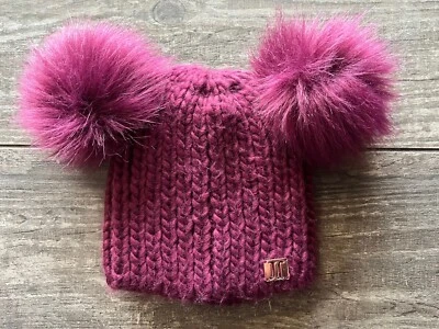 Sombrero Justice Girls Borgoña Pom Pom Talla Única OSFA Foto 1 de 3