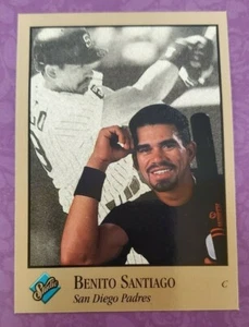 1992 Leaf Studio #107 Benito Santiago San Diego Padres Baseball Card - Great TTM - Picture 1 of 2
