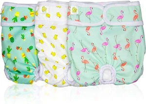 Pañales lavables reutilizables para perros Pet Magasin hembra tamaño X-pequeño paquete de 3 - Imagen 1 de 6