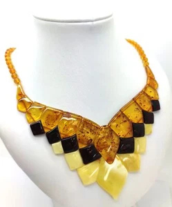 Natural Baltic Amber necklace triple color - Bild 1 von 3
