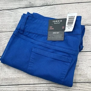Torrid ~ Crop~ Jegging - Premium Stretch ~ Feel The Fit Nautical Blue ~ 18 ~ NWT - Picture 1 of 7