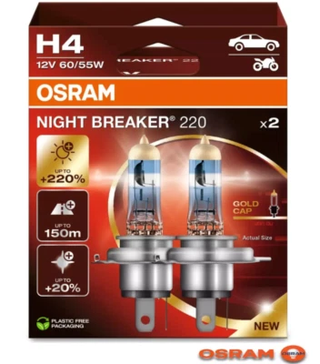 2x OSRAM H4 NIGHT BREAKER 220 Halogen DUOBOX nightbreaker bis zu 220% Model 2025 - Bild 1 von 3