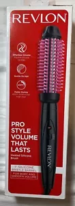 Revlon Pro Collection Heated Silicone Bristle Curl Brush Black - 1" Barrel - Picture 1 of 9