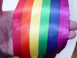 Schärpe, Deluxe extra breit, Pride LGBTQ Party, Regenbogen, Kostüm, Hellband - Bild 1 von 5