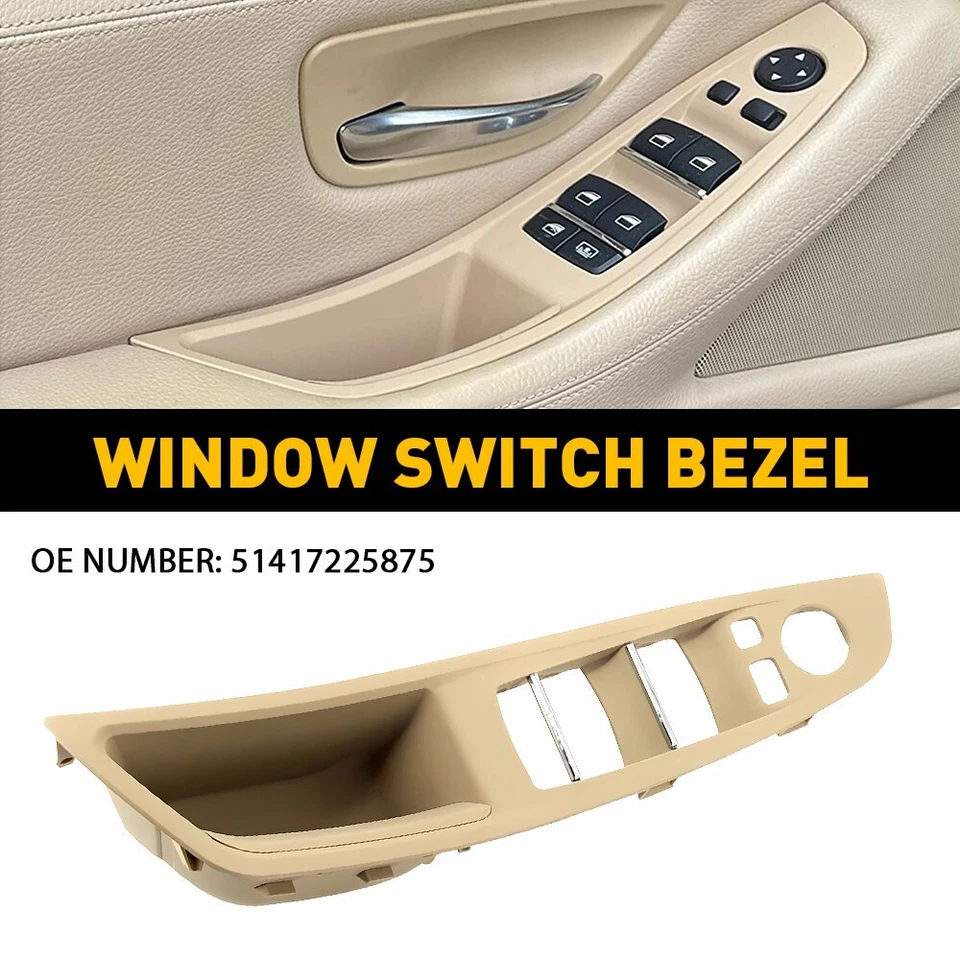 Cubierta del panel del interruptor de ventana de manija de puerta para BMW F10 F11 520i 528i 535i 51417225875 Foto 1 de 4