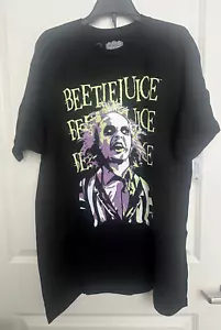 Beetlejuice Graphic T Shirt Short Sleeve Crew Neck Black 100% Cotton Men's Small - Picture 1 of 4