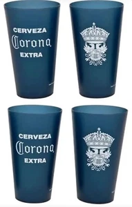 Corona Extra mit Krone 4er Pack 20oz Becher Set Blau - Bild 1 von 3
