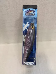 Williamson GFX Surface Pro 180 7" Phantom Black/Purple Top Water Lure - Picture 1 of 8