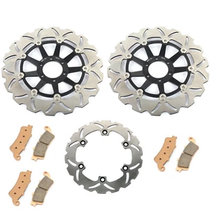 Front Rear Brake Rotors Disc Pads For Honda CBR1100XX CBR 1100 XX 1999-2008 2007 - Picture 1 of 13