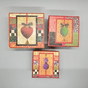 Lindy Bowman Nesting Gift Boxes Set Of 3 Jewelry Boxes 2.5" - 3" NEW  - Picture 1 of 4