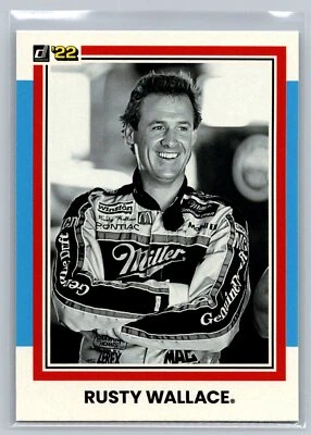 2022 DONRUSS RACING 1981 RETRO CAROLINA BLUE RUSTY WALLACE #190 NASCAR - Image 1 of 2